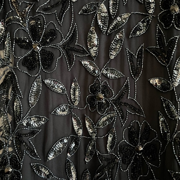 Adrianna Papell Hand Beaded Floral Gown - Picture 6 of 8